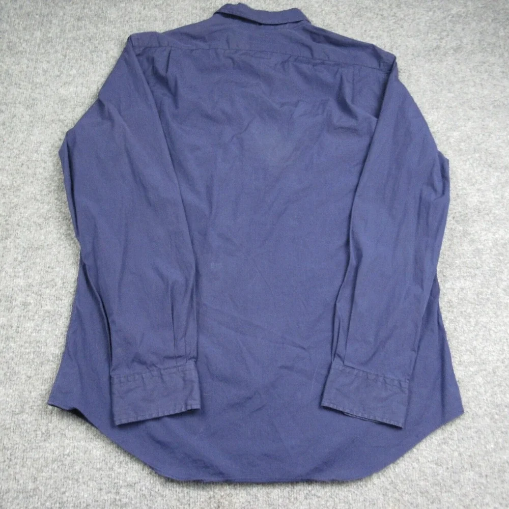 Polo Ralph Lauren Shirt Mens Extra Large Blue Stretch Poplin Button‎ Slim Fit